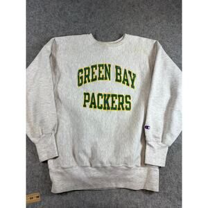 VINTAGE Champion Reverse Weave NFL Green Bay Packers Sweatshirt Mens XL Gray